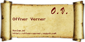 Offner Verner névjegykártya